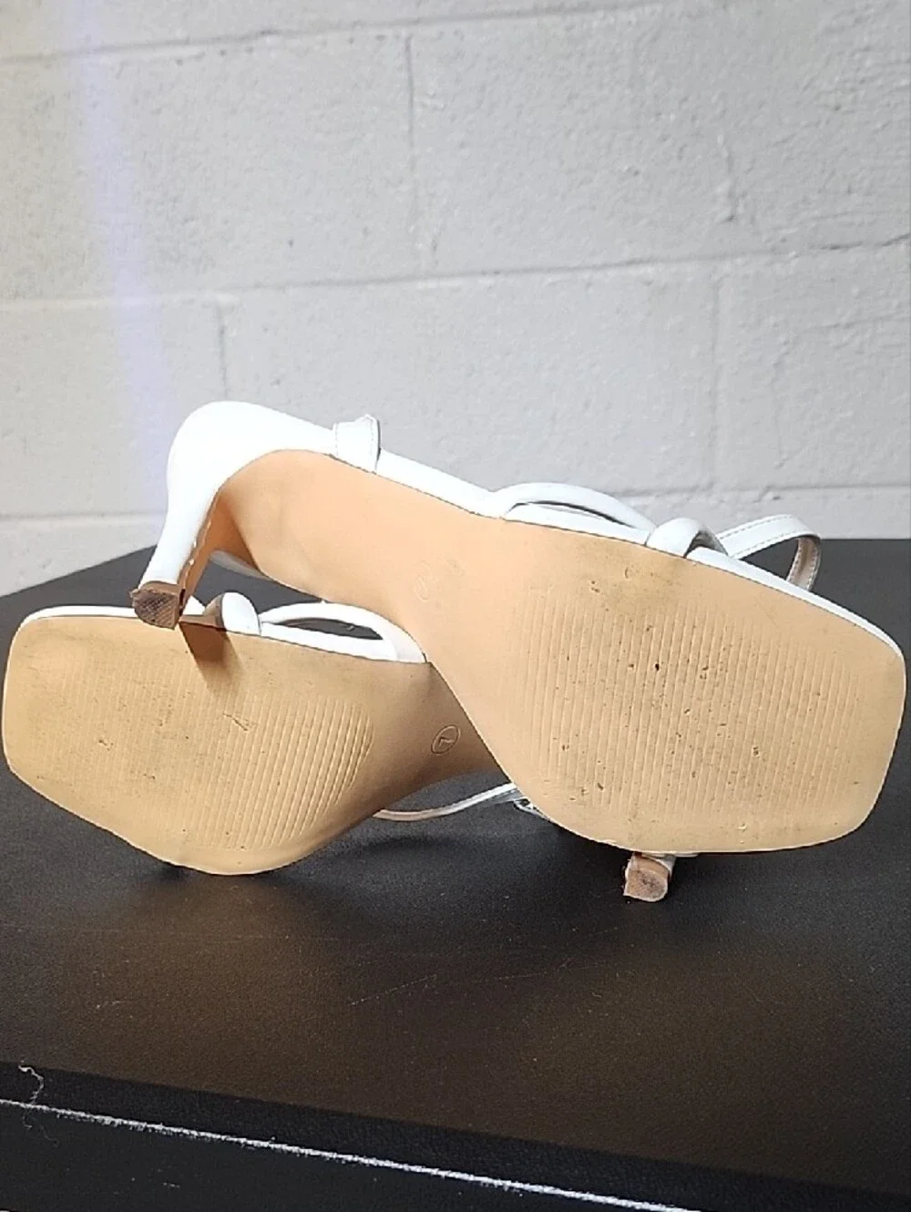 Lulusong White Strappy Square-Toe Heels
